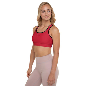 Padded Sports Bra Logs Red W FR GIO JACK