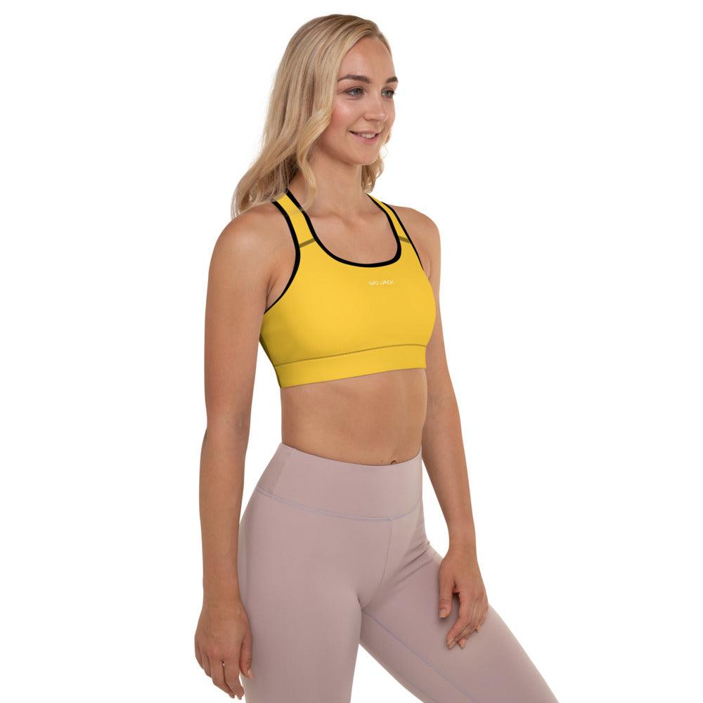 Padded Sports Bra Logs Yellow W FR GIO JACK