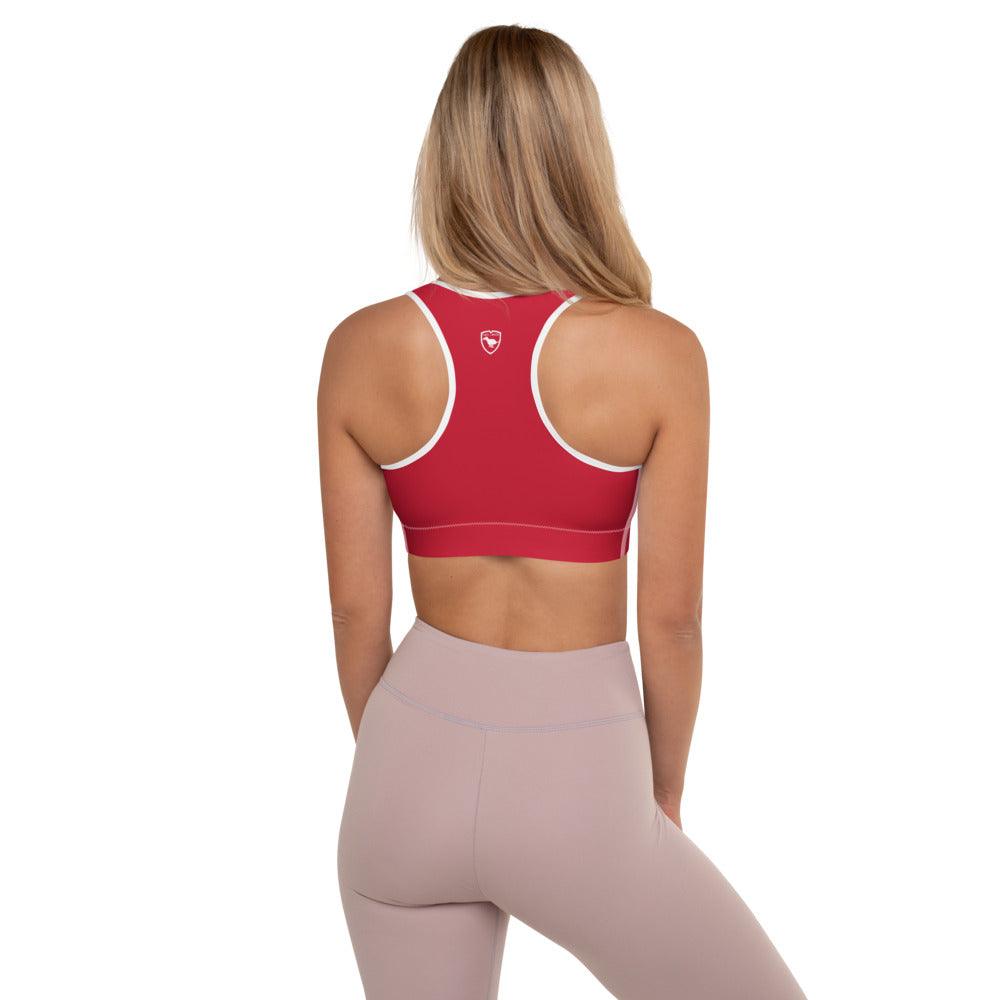Padded Sports Bra Logs Red W FR GIO JACK