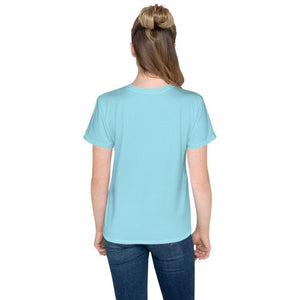 Youth crew neck t-shirt Logo 1 Blizzard Blue B F GIO JACK