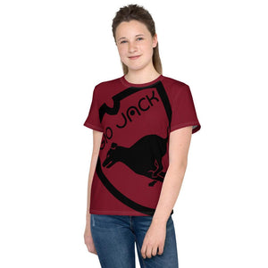 Youth crew neck t-shirt Logo 1 Bordeaux B F GIO JACK