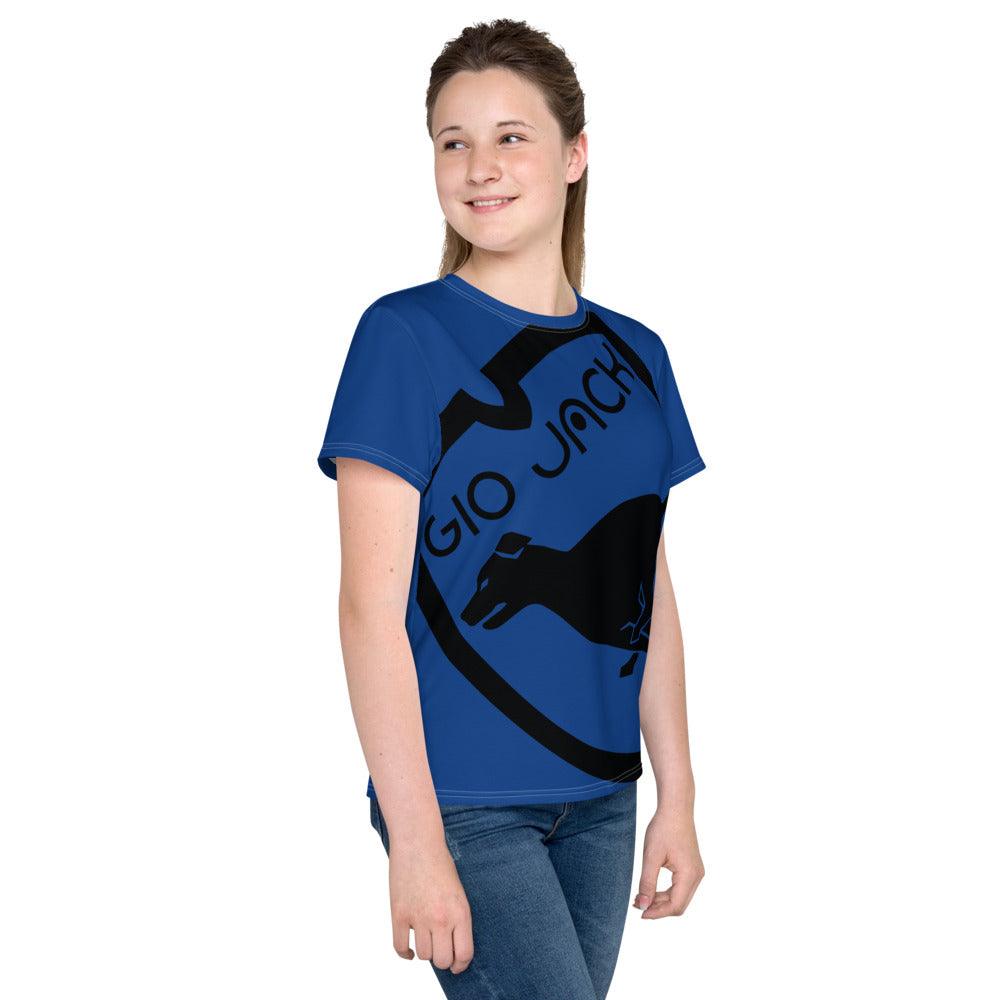 Youth crew neck t-shirt Logo 1 Ceruleo B F GIO JACK